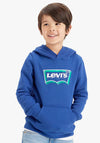 Levi’s Boys Long Sleeve Logo Hoodie, Blue