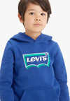 Levi’s Boys Long Sleeve Logo Hoodie, Blue