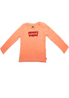 Levi’s Baby Girl Logo Long Sleeve Top, Terra Cotta