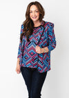 Libra Chevron Top and Blazer Twinset, Blue