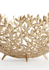 Light & Living Famara Detailed Leaf Bowl, Gold