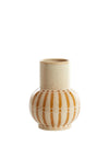 Light & Living Small Ulloa Ceramic Vase, Shiny Cream & Brown