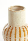 Light & Living Small Ulloa Ceramic Vase, Shiny Cream & Brown