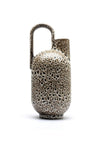 Light and Living Medium Abstract Ceramic Vase, Cream and Black