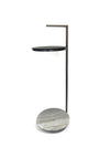 Light & Living Marble Side Table, Antique Gold