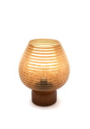 Light & Living Alenna Ribbed LED Lamp, Brown