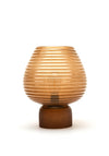 Light & Living Alenna Ribbed LED Lamp, Brown