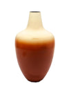 Light and Living Large Deco Ombre Vase, Orange and Cream
