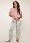Lingadore Floral Short Sleeve Pyjama Set, Pink