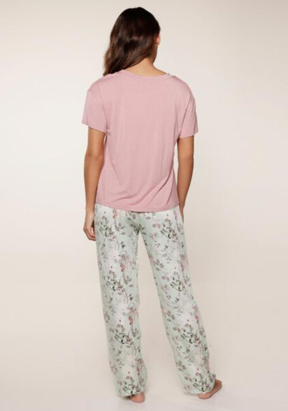 Lingadore Floral Short Sleeve Pyjama Set, Pink