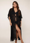 Lingadore Short Sleeve 7721 Kimono, Black