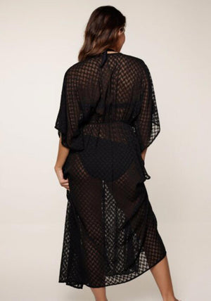 Lingadore Short Sleeve 7721 Kimono, Black