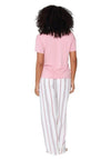 Lingadore Stripe Pant and Tee Pyjama Set, Pink