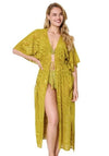 Lingadore Zebra Print Tie Kimono, Green