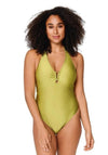 Lingadore V-neck Halter Neck Swimsuit, Green