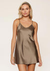 Lingadore Satin Look Spaghetti Stap Chemise, Green