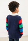 Little Lighthouse Boys Rafferty Tractor Long Sleeve Top, Red