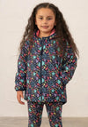 Little Lighthouse Girls Quinn Floral Coat, Navy