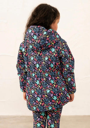 Little Lighthouse Girls Quinn Floral Coat, Navy