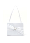Little People Diamante Heart Communion Bag, White