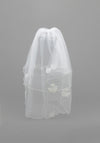 Little People Floral and Beaded Trim Communion Veil, White