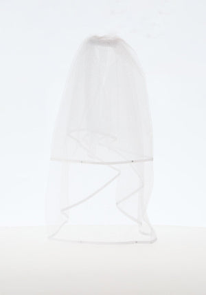 Little People Diamante and Pearl Sparkle Veil, White