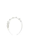 Little People Floral Beaded Communion Head Piece, Silver