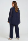 Lizabella Flowy Top & Trousers Co-Ord, Navy