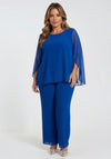 Lizabella Flowy Top & Trousers Co-Ord, Blue
