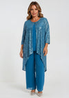 Lizabella Sequin Top & Trousers Co-Ord, Blue