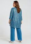 Lizabella Sequin Top & Trousers Co-Ord, Blue