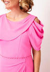 Lizabella Drape Panel Asymmetric Pencil Dress, Candy Pink