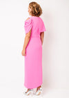 Lizabella Drape Panel Asymmetric Pencil Dress, Candy Pink