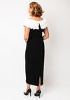 Lizabella Ruffle Shoulder Pencil Dress, Black & White