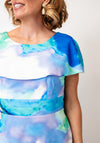 Lizabella Watercolour Print Fit and Flare Dress, Multi