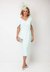 Lizabella Cape Sleeve V Neck Pencil Dress, Mint Green