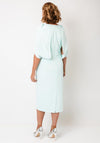Lizabella Cape Sleeve V Neck Pencil Dress, Mint Green