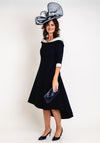 Lizabella Boat Neck Dipped Hem Dress, Navy