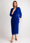 Lizabella Chiffon Wrap Midi Dress, Royal Blue