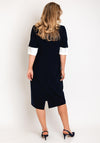 Lizabella Embellished V-Neck Pencil Midi Dress, Navy.