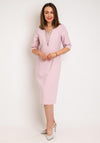 Lizabella Embellished V Neck Pencil Dress, Blush