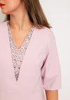 Lizabella Embellished V Neck Pencil Dress, Blush
