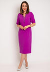 Lizabella Embellished V Neck Pencil Dress, Fuchsia