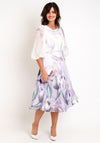 Lizabella Tulip Print Chiffon Midi Dress, Violet