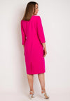 Lizabella Embellished Waist Pencil Dress, Hot Pink