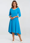 Lizabella Pearl Trim High Low Maxi Dress, Ocean