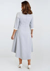 Lizabella Pearl Trim High Low Maxi Dress, Silver