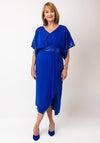 Lizabella V-Neck Sequin Midi Dress, Royal Blue