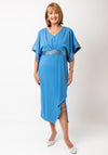 Lizabella V-Neck Sequin Midi Dress, Light Blue