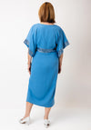 Lizabella V-Neck Sequin Midi Dress, Light Blue